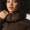 Foxy Puffer Ceket - Espresso