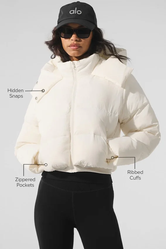 Foxy Puffer Ceket - Fildişi