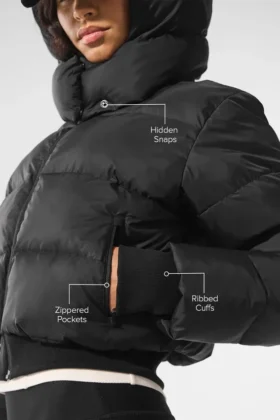 Foxy Puffer Ceket – Siyah