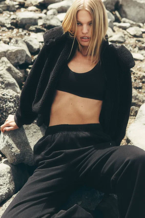 Foxy Sherpa Ceket - Siyah