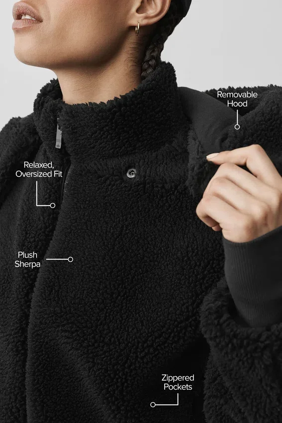 Foxy Sherpa Ceket - Siyah