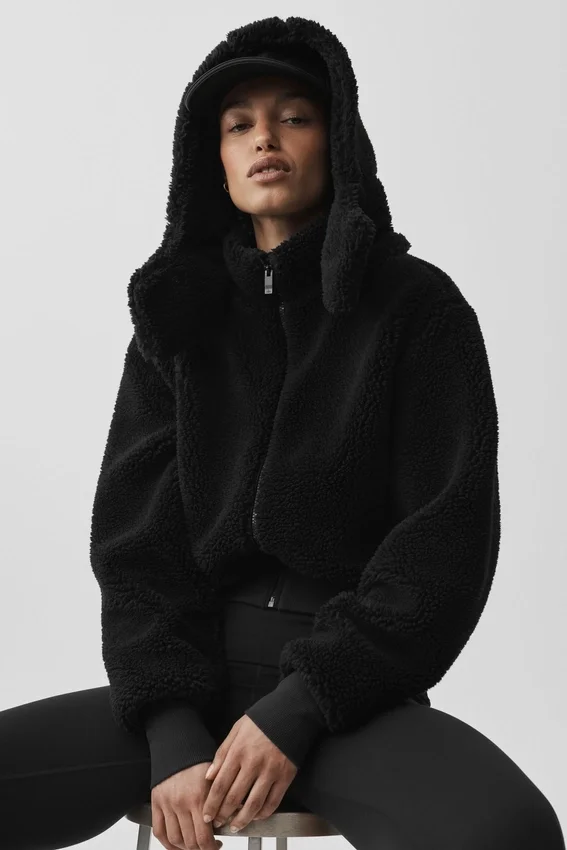 Foxy Sherpa Ceket - Siyah