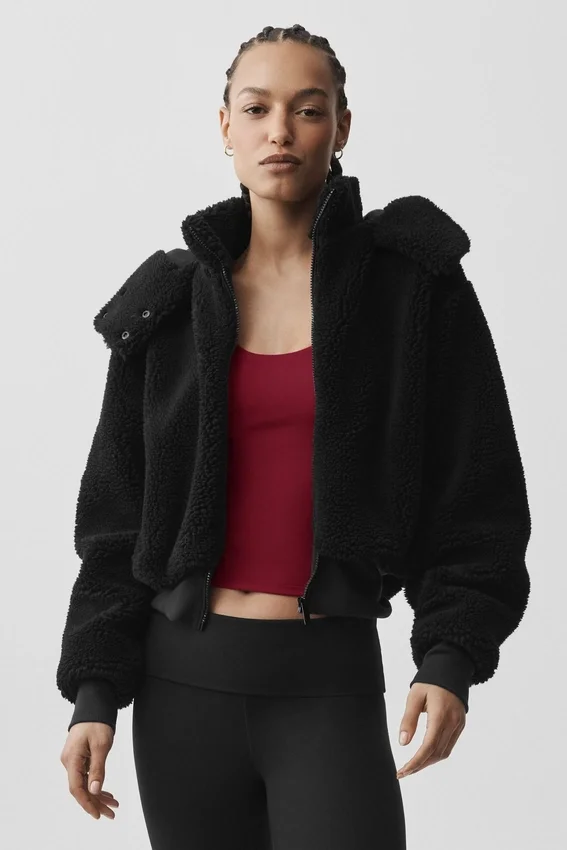 Foxy Sherpa Ceket - Siyah