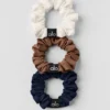 Fresh Mini Saç Lastiği 3'lü Paket - Güneşten Öpülmüş Kahverengi/Fildişi/Lacivert