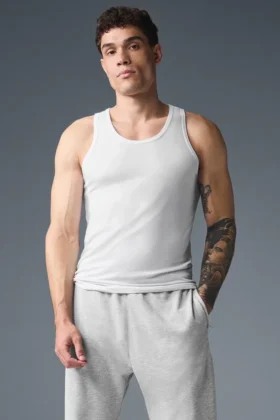 Günlük Modal Ribana Tank Top - Beyaz