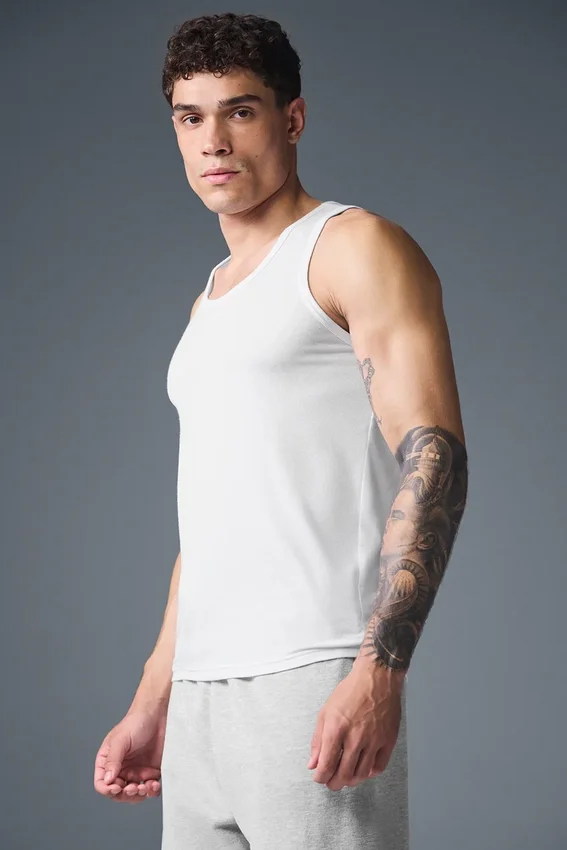 Günlük Modal Ribana Tank Top - Beyaz