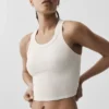 Goddess Nervürlü Go-To Tank - Fildişi