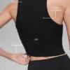 Goddess Ribbed Go-To Tank - Siyah
