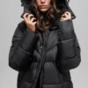 Gold Rush Puffer Trençkot - Siyah