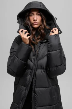 Gold Rush Puffer Trençkot - Siyah