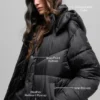 Gold Rush Puffer Trençkot - Siyah