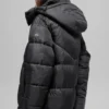 Gold Rush Puffer Trençkot - Siyah