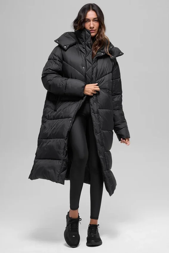Gold Rush Puffer Trençkot - Siyah
