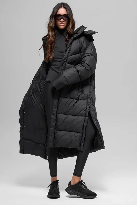 Gold Rush Puffer Trençkot - Siyah