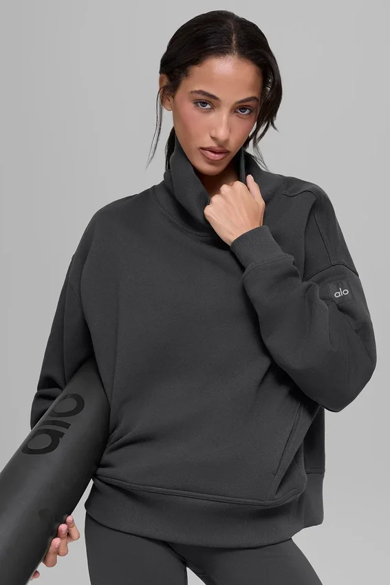 Hazy Mock Neck Kazak - Antrasit