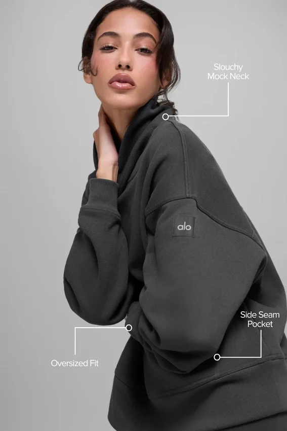 Hazy Mock Neck Kazak - Antrasit