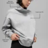 Hazy Mock Neck Kazak - Atletik Heather Gri