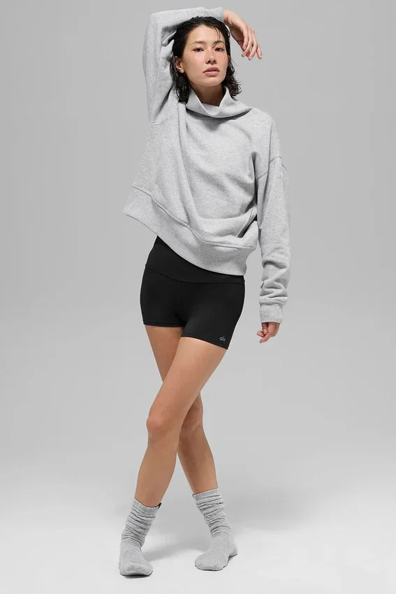 Hazy Mock Neck Kazak - Atletik Heather Gri