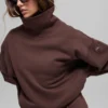 Hazy Mock Neck Kazak - Brownstone