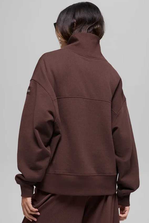 Hazy Mock Neck Kazak - Brownstone