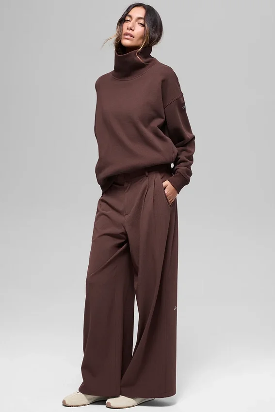 Hazy Mock Neck Kazak - Brownstone