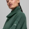 Hazy Mock Neck Kazak - Clover Yeşili