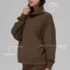 Hazy Mock Neck Kazak - Espresso