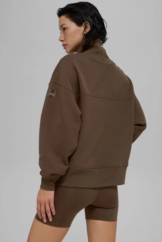 Hazy Mock Neck Kazak - Espresso
