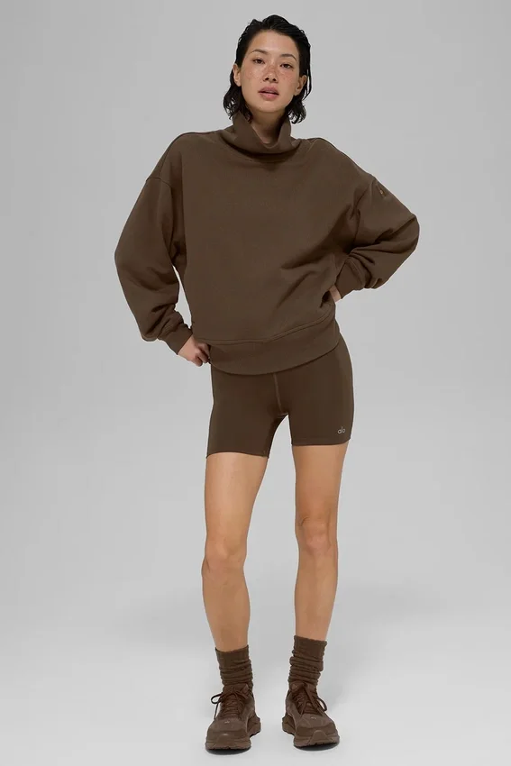Hazy Mock Neck Kazak - Espresso