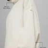 Hazy Mock Neck Kazak - Fildişi