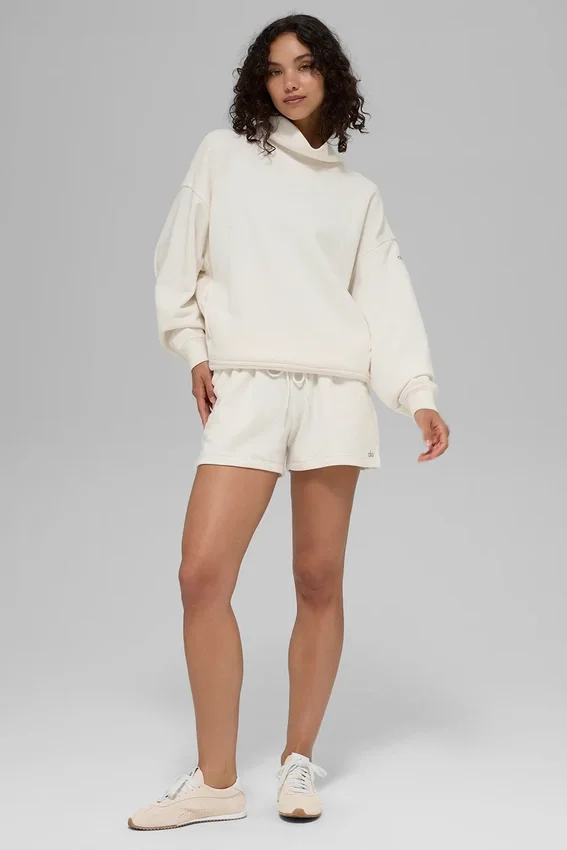 Hazy Mock Neck Kazak - Fildişi