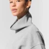 Hazy Mock Neck Kazak - Koyu Atletik Heather Gri