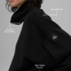 Hazy Mock Neck Kazak - Siyah