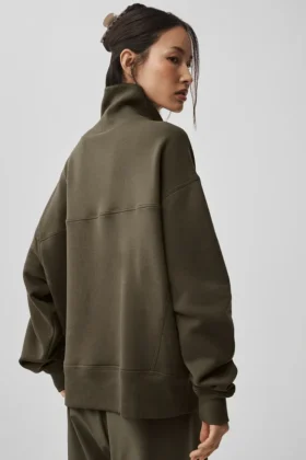 Hazy Mock Neck Kazak – Zeytin Ağacı