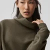 Hazy Mock Neck Kazak - Zeytin Ağacı
