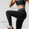 High-Waist 7/8 Better Together Airbrush Tayt - Siyah/Beyaz