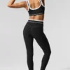 High-Waist 7/8 Better Together Airbrush Tayt - Siyah/Beyaz