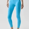 High-Waist 7/8 Heart Throb Airbrush Legging - Gök Mavisi/Beyaz