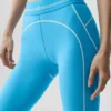 High-Waist 7/8 Heart Throb Airbrush Legging - Gök Mavisi/Beyaz