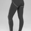 High-Waist 7/8 Heart Throb Tayt - Antrasit/Beyaz