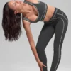 High-Waist 7/8 Heart Throb Tayt - Antrasit/Beyaz