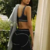 High-Waist 7/8 Heart Throb Tayt - Siyah/Beyaz