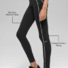 High-Waist 7/8 Heart Throb Tayt - Siyah/Beyaz
