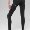 High-Waist 7/8 Heart Throb Tayt - Siyah/Beyaz