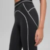 High-Waist 7/8 Heart Throb Tayt - Siyah/Beyaz