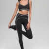 High-Waist 7/8 Heart Throb Tayt - Siyah/Beyaz