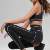 High-Waist 7/8 Heart Throb Tayt - Siyah/Beyaz