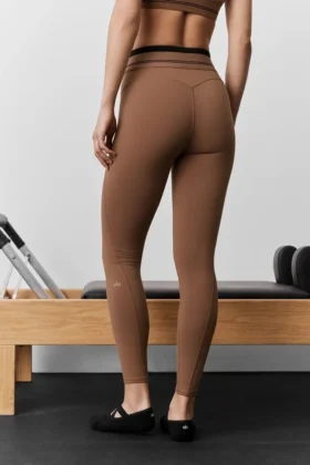 High-Waist Airbrush 7/8 Better Together Tayt – Güneşten Yanmış Kahverengi/Siyah