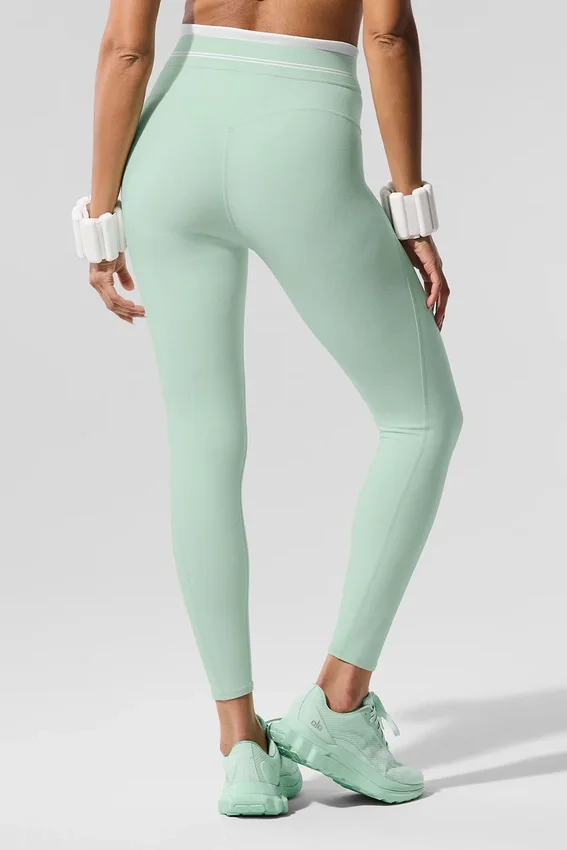 High-Waist Airbrush 7/8 Better Together Tayt - Nane Yeşili/Beyaz