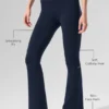 High-Waist Airbrush 7/8 Bootcut Tayt - Lacivert